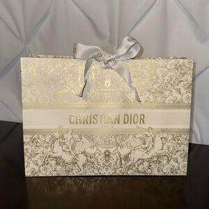 Dior Limited Edition NEW Holiday 2023 Gift Bag & Ribbon Set